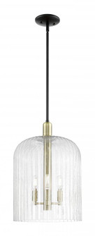 Bridal Veil - 3 light - 12 inch - Black Antique Brass - Mini Pendant (3442|716-3S-BAB-G559-12SDY)