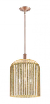 Bridal Veil - 1 Light - 12 inch - Antique Copper - Mini Pendant (3442|716-3S-AC-G559-12ME)