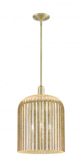 Bridal Veil - 1 Light - 12 inch - Antique Brass - Mini Pendant (3442|716-3S-AB-G559-12ME)