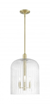 Bridal Veil - 3 light - 12 inch - Antique Brass - Mini Pendant (3442|716-3S-AB-G559-12SDY)