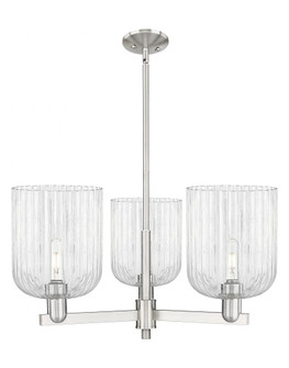 Bridal Veil - 3 Light - 30 inch - Satin Nickel - Pendant (3442|716-3CR-SN-G559-8CL)