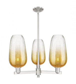 Brookhaven Flute - 3 Light - 18 inch - Satin Nickel - Pendant (3442|716-3CR-SN-G484-7AM)