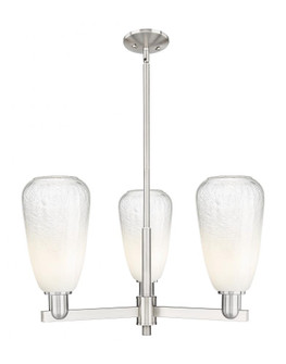 Brookhaven Almond - 3 Light - 18 inch - Satin Nickel - Pendant (3442|716-3CR-SN-G480-6OP)