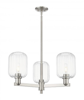 Preston Cylinder - 3 Light - 18 inch - Satin Nickel - Pendant (3442|716-3CR-SN-G460-7CL)