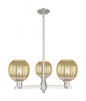 Preston Globe - 3 Light - 18 inch - Satin Nickel - Pendant (3442|716-3CR-SN-G458-7ME)