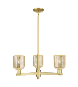 Bridal Veil - 3 Light - 18 inch - Satin Gold - Pendant (3442|716-3CR-SG-G559-5ME)