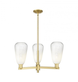 Brookhaven Almond - 3 Light - 18 inch - Satin Gold - Pendant (3442|716-3CR-SG-G480-6OP)