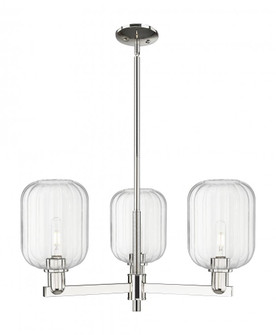 Preston Cylinder - 3 Light - 18 inch - Polished Nickel - Pendant (3442|716-3CR-PN-G460-7CL)