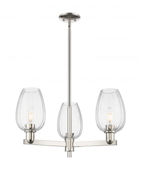 Preston Flute - 3 Light - 18 inch - Polished Nickel - Pendant (3442|716-3CR-PN-G457-6CL)