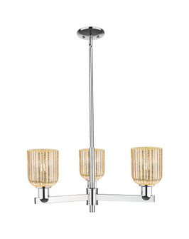 Bridal Veil - 3 Light - 18 inch - Polished Chrome - Pendant (3442|716-3CR-PC-G559-5ME)