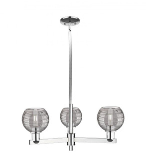 Athens Deco Swirl - 3 Light - 18 inch - Polished Chrome - Pendant (3442|716-3CR-PC-G1213-6SM)