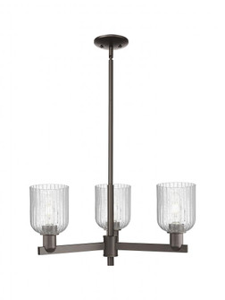 Bridal Veil - 3 Light - 18 inch - Oil Rubbed Bronze - Pendant (3442|716-3CR-OB-G559-5SDY)