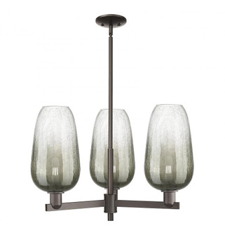 Brookhaven Flute - 3 Light - 18 inch - Oil Rubbed Bronze - Pendant (3442|716-3CR-OB-G484-7SL)