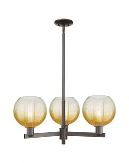 Brookhaven Globe - 3 Light - 18 inch - Oil Rubbed Bronze - Pendant (3442|716-3CR-OB-G483-8AM)