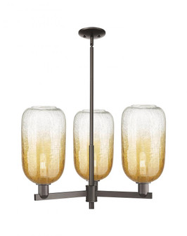 Brookhaven Cloche - 3 Light - 18 inch - Oil Rubbed Bronze - Pendant (3442|716-3CR-OB-G482-7AM)