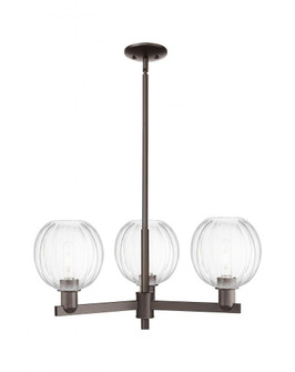 Preston Globe - 3 Light - 18 inch - Oil Rubbed Bronze - Pendant (3442|716-3CR-OB-G458-7CL)