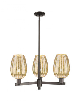 Preston Flute - 3 Light - 18 inch - Oil Rubbed Bronze - Pendant (3442|716-3CR-OB-G457-6ME)