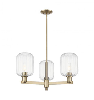 Preston Cylinder - 3 Light - 18 inch - Champagne Bronze - Pendant (3442|716-3CR-CB-G460-7CL)