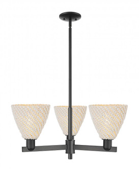 Bristol Natural - 3 Light - 18 inch - Matte Black - Pendant (3442|716-3CR-BK-NBD-75-NAT)