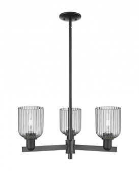Bridal Veil - 3 Light - 18 inch - Matte Black - Pendant (3442|716-3CR-BK-G559-5SM)
