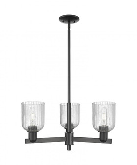 Bridal Veil - 3 Light - 18 inch - Matte Black - Pendant (3442|716-3CR-BK-G559-5SDY)