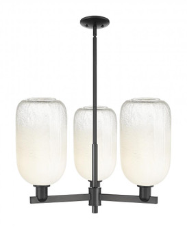 Brookhaven Cloche - 3 Light - 18 inch - Matte Black - Pendant (3442|716-3CR-BK-G482-7OP)
