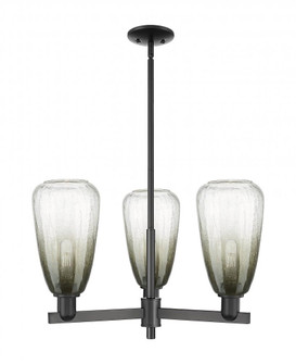 Brookhaven Almond - 3 Light - 18 inch - Matte Black - Pendant (3442|716-3CR-BK-G480-6SL)