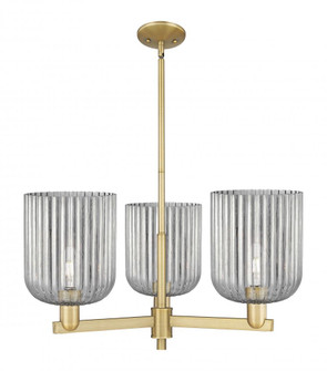 Bridal Veil - 3 Light - 30 inch - Brushed Brass - Pendant (3442|716-3CR-BB-G559-8SM)