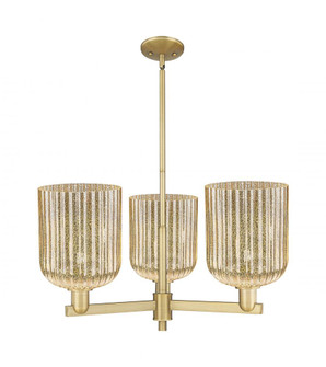 Bridal Veil - 3 Light - 30 inch - Brushed Brass - Pendant (3442|716-3CR-BB-G559-8ME)