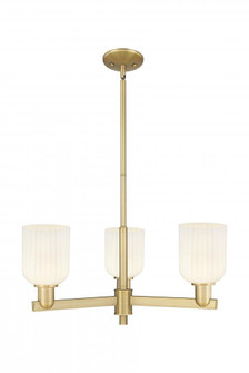 Bridal Veil - 3 Light - 18 inch - Brushed Brass - Pendant (3442|716-3CR-BB-G559-5GWH)