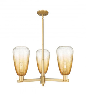 Brookhaven Almond - 3 Light - 18 inch - Brushed Brass - Pendant (3442|716-3CR-BB-G480-6AM)