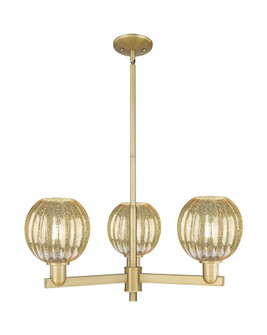 Preston Globe - 3 Light - 18 inch - Brushed Brass - Pendant (3442|716-3CR-BB-G458-7ME)