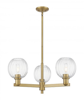 Preston Globe - 3 Light - 18 inch - Brushed Brass - Pendant (3442|716-3CR-BB-G458-7CL)
