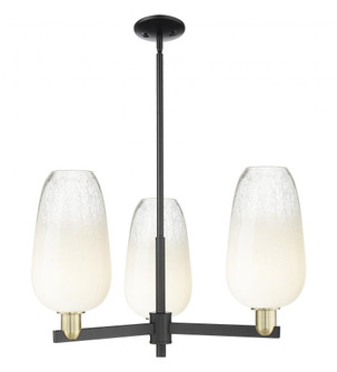 Brookhaven Flute - 3 Light - 18 inch - Black Antique Brass - Pendant (3442|716-3CR-BAB-G484-7OP)