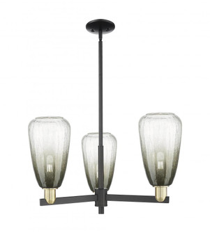 Brookhaven Almond - 3 Light - 18 inch - Black Antique Brass - Pendant (3442|716-3CR-BAB-G480-6SL)