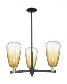 Brookhaven Almond - 3 Light - 18 inch - Black Antique Brass - Pendant (3442|716-3CR-BAB-G480-6AM)