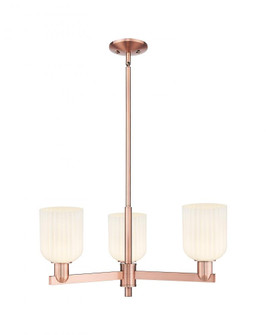 Bridal Veil - 3 Light - 18 inch - Antique Copper - Pendant (3442|716-3CR-AC-G559-5GWH)