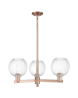 Preston Globe - 3 Light - 18 inch - Antique Copper - Pendant (3442|716-3CR-AC-G458-7CL)