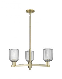 Bridal Veil - 3 Light - 18 inch - Antique Brass - Pendant (3442|716-3CR-AB-G559-5SM)