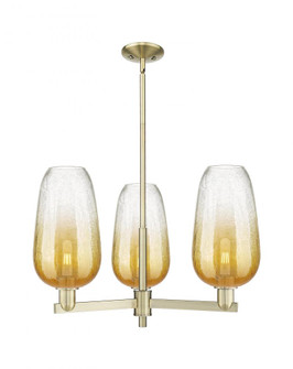 Brookhaven Flute - 3 Light - 18 inch - Antique Brass - Pendant (3442|716-3CR-AB-G484-7AM)