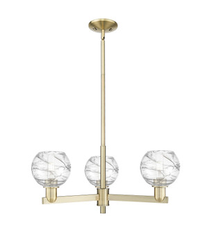 Athens Deco Swirl - 3 Light - 18 inch - Antique Brass - Pendant (3442|716-3CR-AB-G1213-6CL)