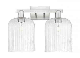Bridal Veil - 2 Light - 19 inch - Brushed Satin Nickel - Bath Vanity Light (3442|716-2W-SN-G559-8SDY)