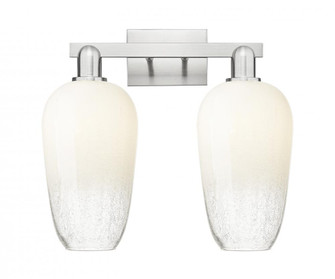 Brookhaven Flute - 2 Light - 16 inch - Brushed Satin Nickel - Bath Vanity Light (3442|716-2W-SN-G484-7OP)