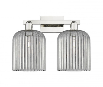 Bridal Veil - 2 Light - 19 inch - Polished Nickel - Bath Vanity Light (3442|716-2W-PN-G559-8SM)