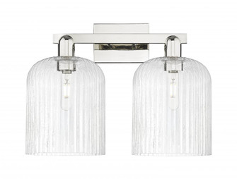 Bridal Veil - 2 Light - 19 inch - Polished Nickel - Bath Vanity Light (3442|716-2W-PN-G559-8SDY)