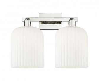 Bridal Veil - 2 Light - 19 inch - Polished Nickel - Bath Vanity Light (3442|716-2W-PN-G559-8GWH)