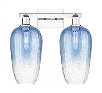 Brookhaven Flute - 2 Light - 16 inch - Polished Chrome - Bath Vanity Light (3442|716-2W-PC-G484-7SB)