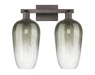 Brookhaven Flute - 2 Light - 16 inch - Oil Rubbed Bronze - Bath Vanity Light (3442|716-2W-OB-G484-7SL)