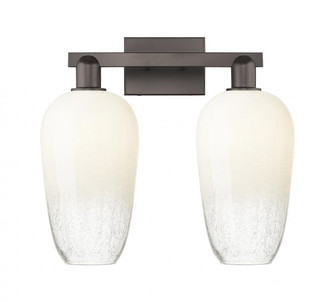 Brookhaven Flute - 2 Light - 16 inch - Oil Rubbed Bronze - Bath Vanity Light (3442|716-2W-OB-G484-7OP)