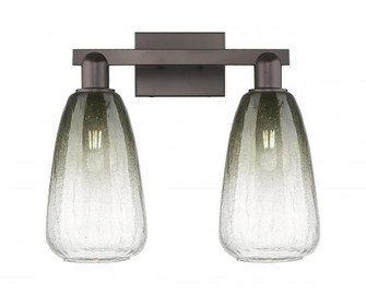Brookhaven Almond - 2 Light - 16 inch - Oil Rubbed Bronze - Bath Vanity Light (3442|716-2W-OB-G480-6SL)